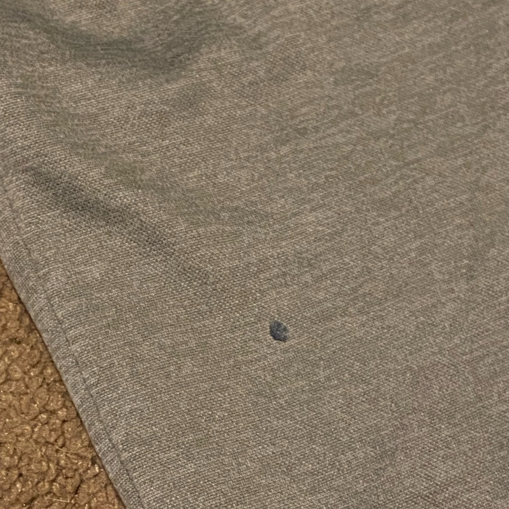 Adidas sweat pants size small missing draw strings and has tiny paint stains